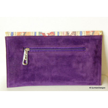 Violet Clutch Purse, Modern Art, Wedding Clutch, Party Clutch